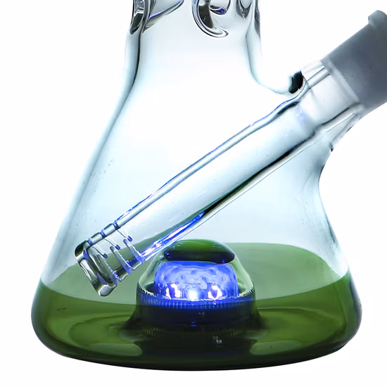 Narghilè in vetro con becher e pipa da fumo in vetro leggero regolabile con telecomando